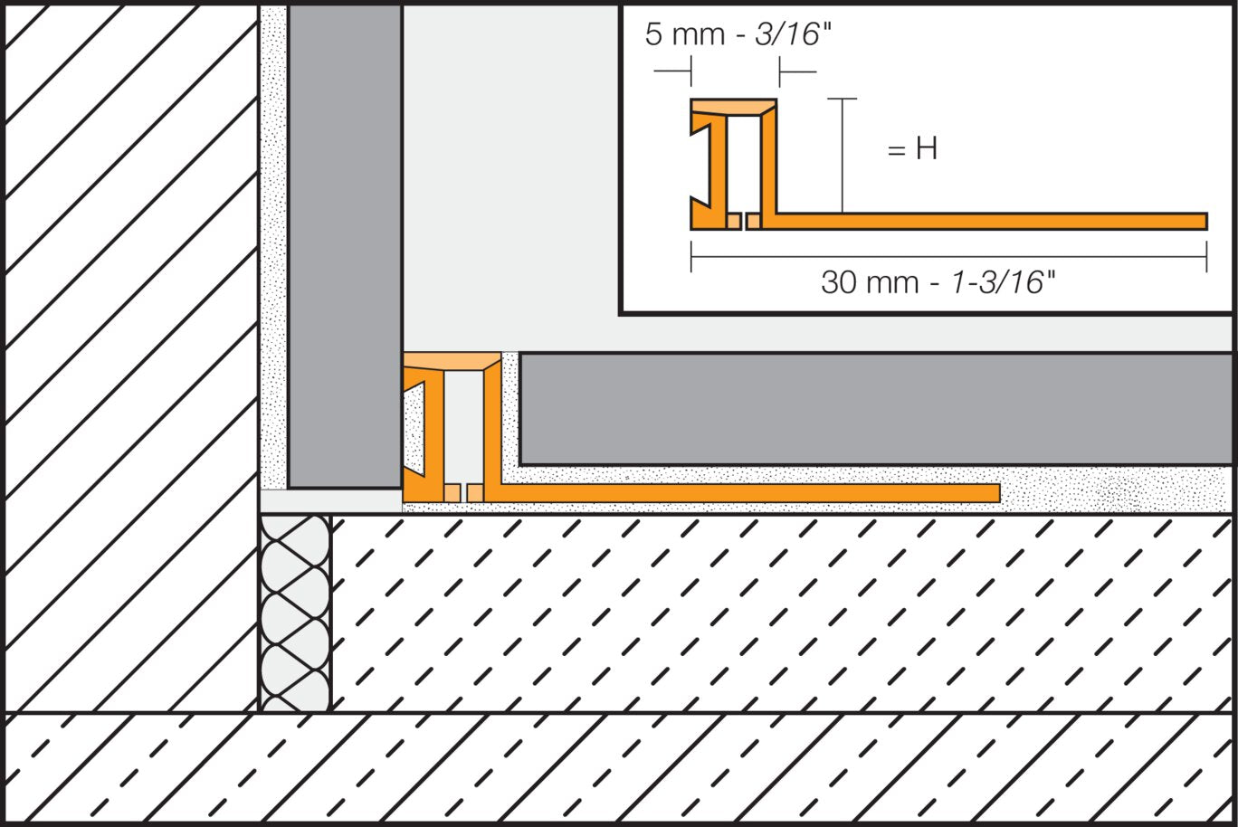 Schluter - DILEX-BWA 3/16" JNT PERIM 3/8 PVC CREAM ||BWA100C