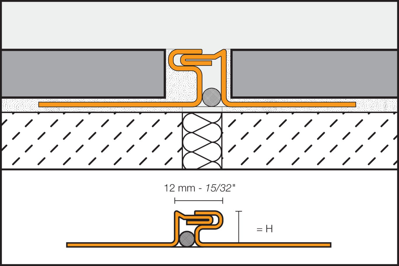 Schluter - Dilex-Edp T/g Movem Trim 7/16 Stn Steel ||EDP110