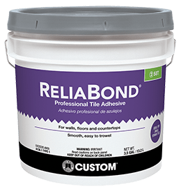 Custom Building Products - Adhésif à carreaux professionnel Reliabond blanc 3.5 gal