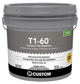 Custom Building Products - Adhésif économique pré-mélangé pour carrelage T1-60 blanc 13.25 L