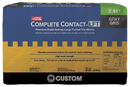 Custom Building Products - Mortier à carreaux grand format haute de gamme à prise rapide Complete Contact-LFT gris 50 lb
