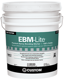 Custom Building Products - Mortier de liaison époxy Premium 100% solides EBM-Lite parties A+B+C