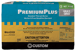 Custom Building Products - Mortier mince non-modifié PremiumPlus gris 50 lb