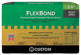 Custom Building Products - Mortier mince premium anti-fissure FlexBond gris 50 lb