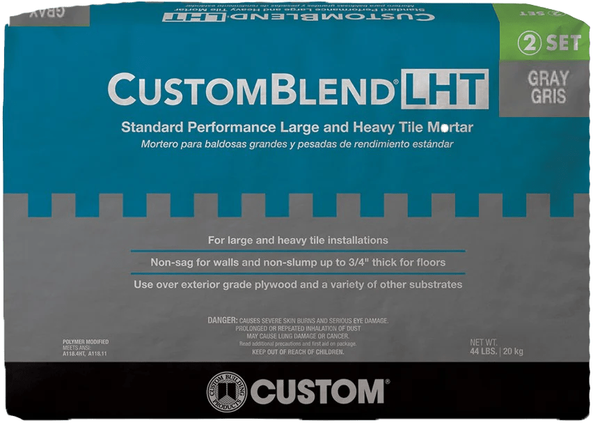 Custom Building Products - Mortier pour tuiles larges et lourdes Customblend LHT Gris 20 kg