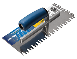 Custom Building Products - Truelle à dents premium SuperiorBilt 1/4" x 1/4" x 1/4"