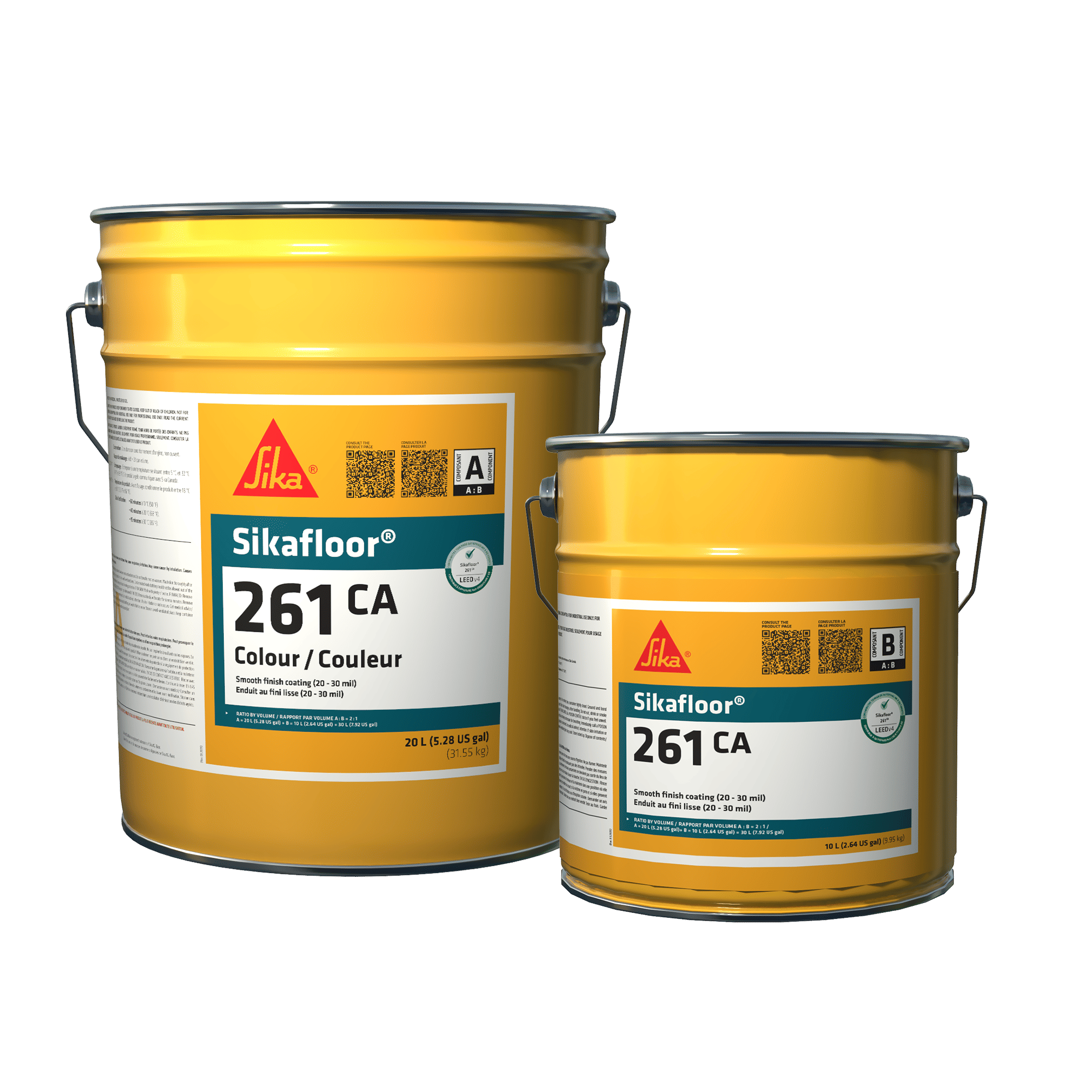 Sika - Revêtement à l'époxy Sikafloor-261 Ca Couleur spéciale Partie A + B - 30 L ||460031