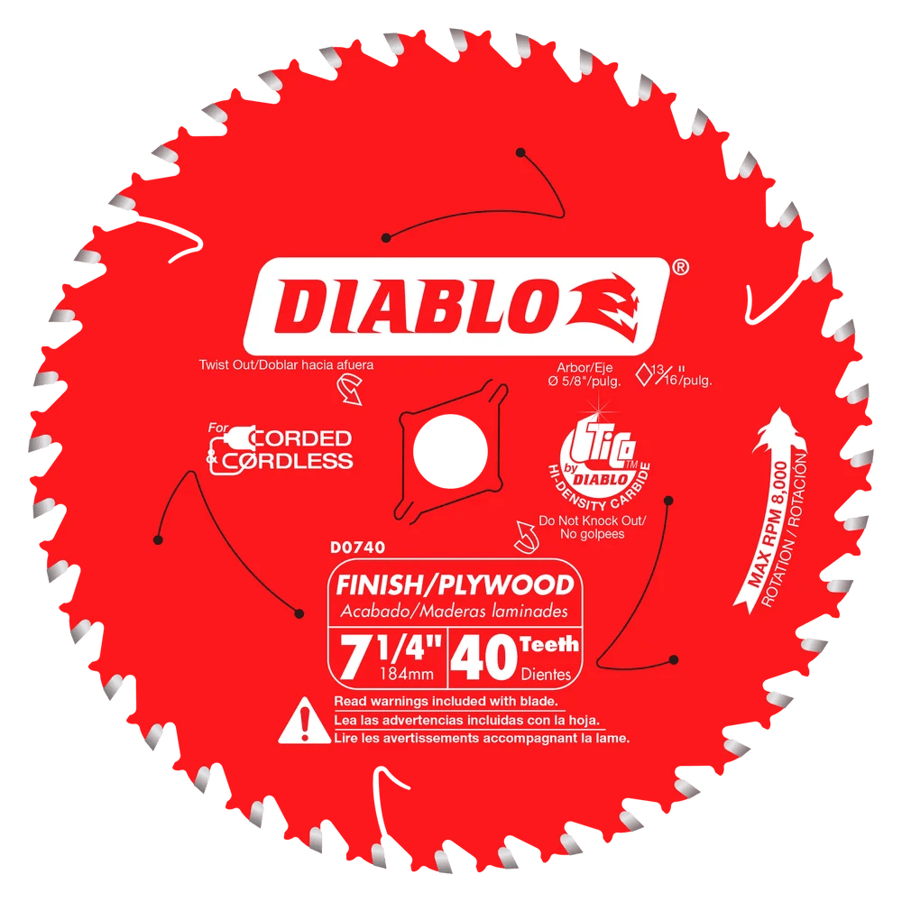 Diablo - Lame de scie à charpente 40 dents 7-1/4"