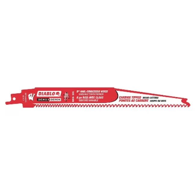 Diablo - Lame de scie à mouvement alternatif Demo Demon 5/7 TPI à pointes en carbure 9" (paquet de 3) pour bois clouté