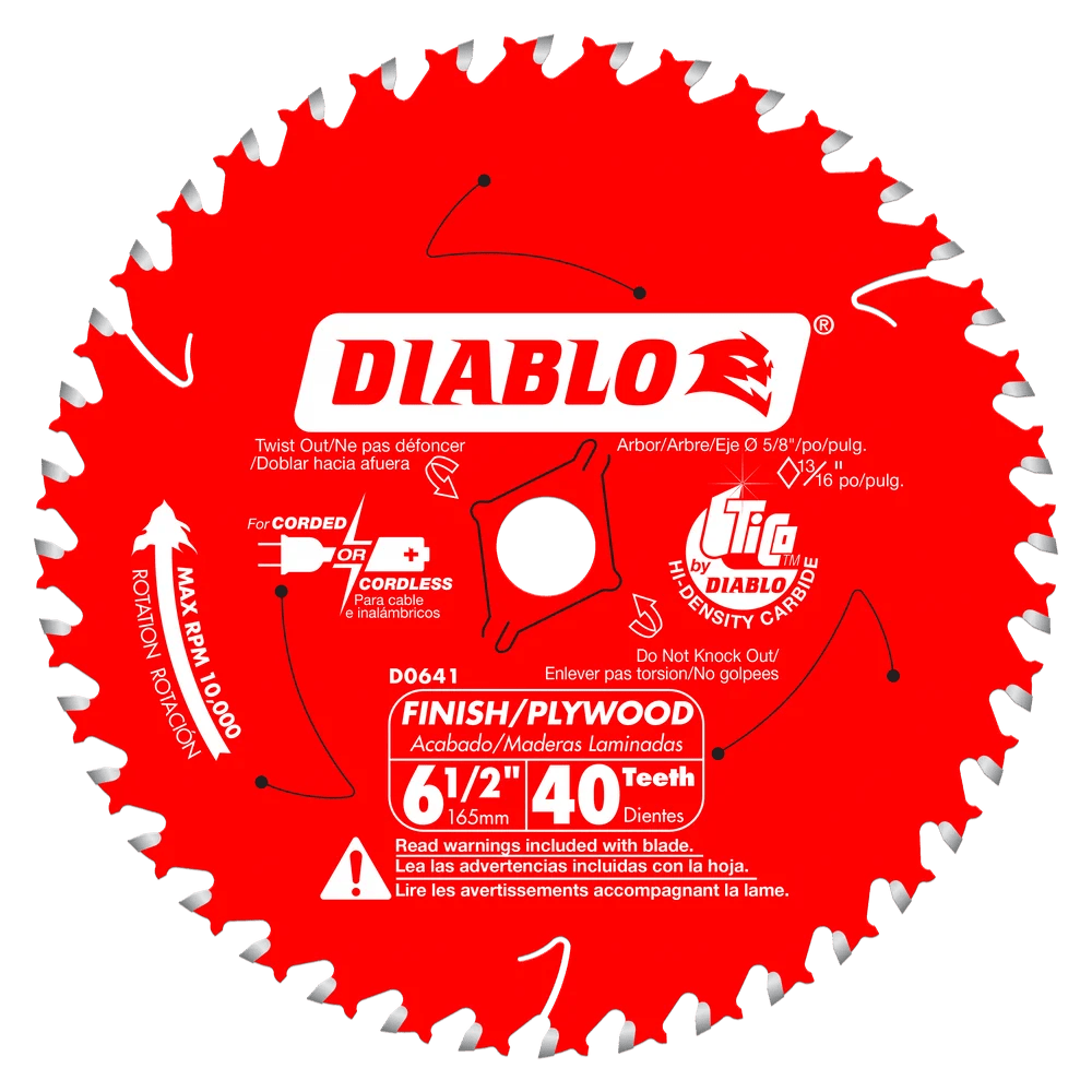 Diablo - Lame de scie de finition 40 dents 6-1/2"