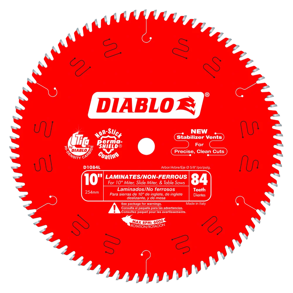 Diablo - Lame de scie générale 84 dents pour planchers flottants et métaux non ferreux 10"