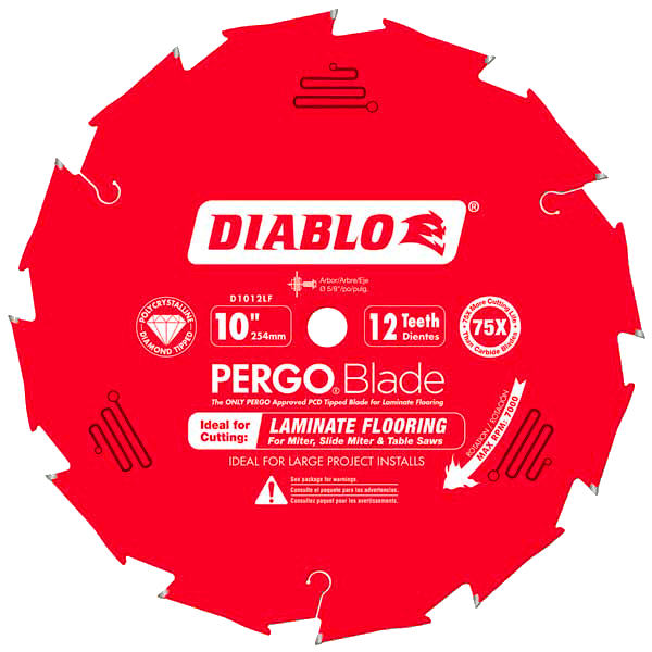 Diablo - Lame de scie pour planchers flottants PergoBlade 12 dents 10"