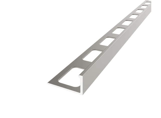 Diaplas - 3/8" (10 mm) x 8' - Moulure en L décorative pour bordure de céramique Économique aluminium anodisé nickel satiné ||EC-850-10 - Ceramed