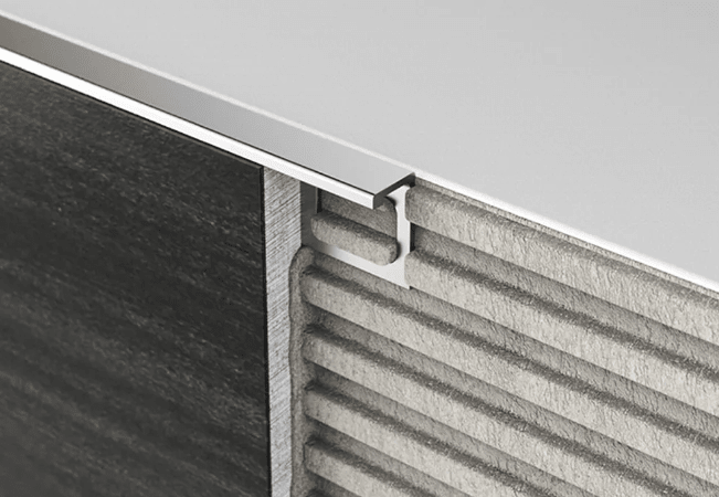 Diaplas - 3/8" (10 mm) x 8' - Moulure en L décorative pour bordure de céramique Économique aluminium anodisé noir ||EC-555-10 - Ceramed