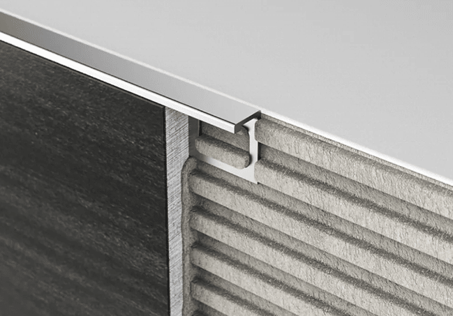 Diaplas - 3/8" (10 mm) x 8' - Moulure en L décorative pour bordure de céramique Économique aluminium naturel ||EC-111-10 - Ceramed