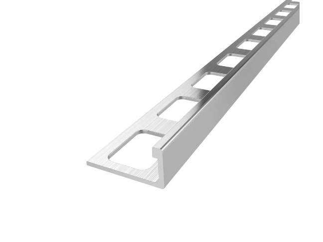 Diaplas - 3/8" (10 mm) x 8' - Moulure en L décorative pour bordure de céramique Économique aluminium naturel ||EC-111-10 - Ceramed