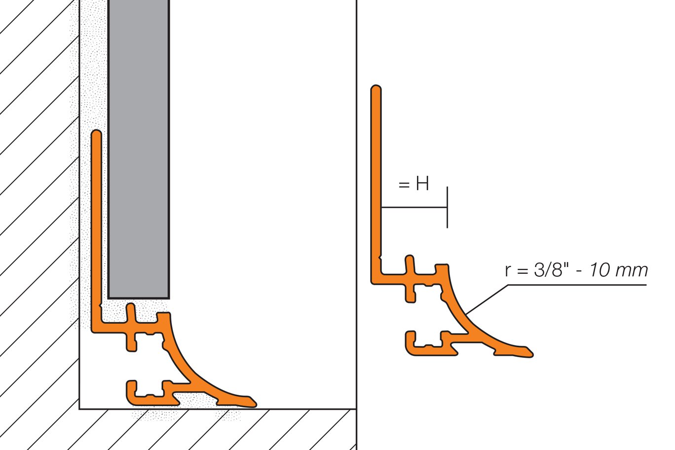 Schluter - Dilex-AHKA Ext Corner 90° Alum Stone Gray ||E90/AHKA/TSSG