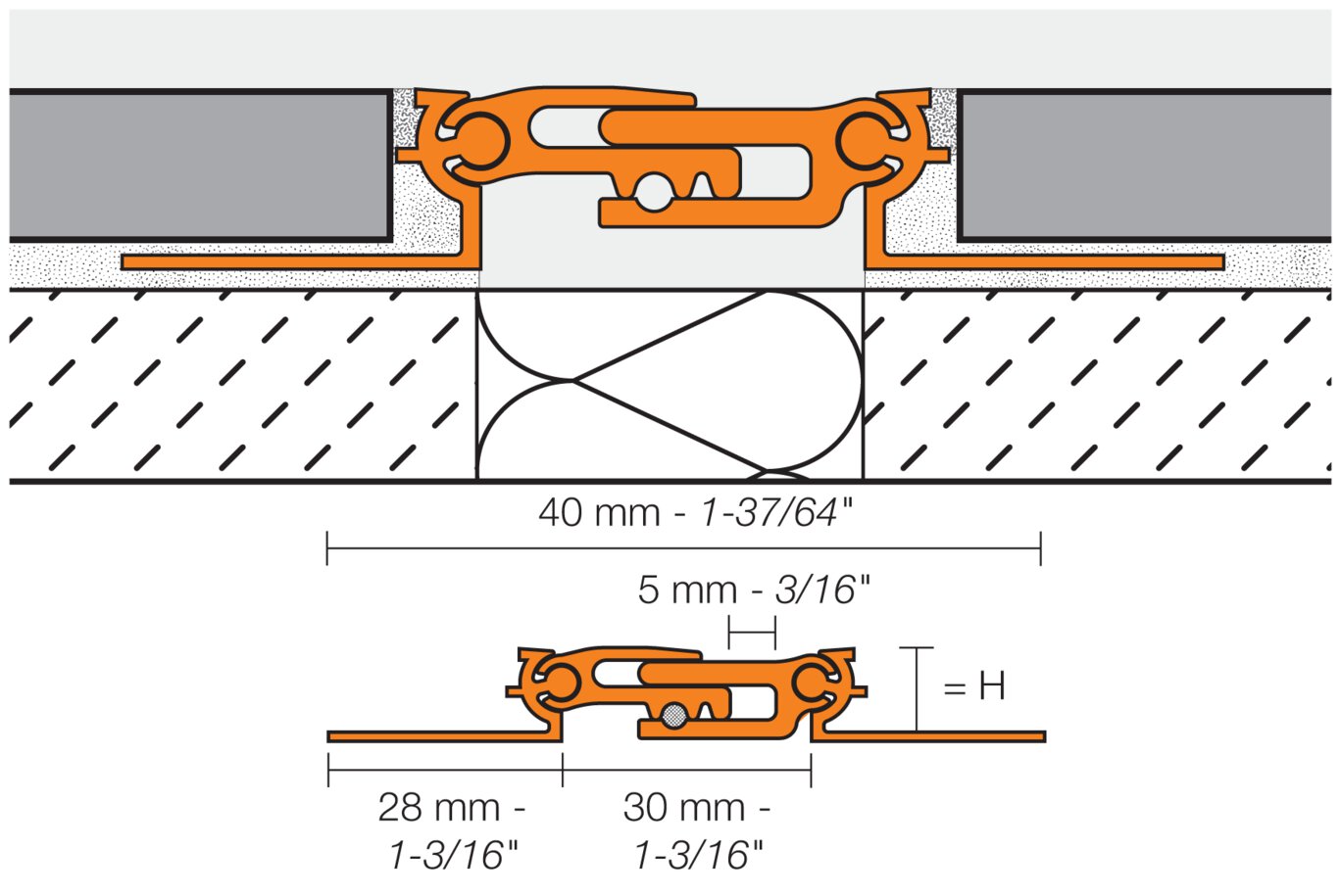 Schluter - Dilex-Bt Expansion Joint 3/4 Alum Satin ||AEBT200