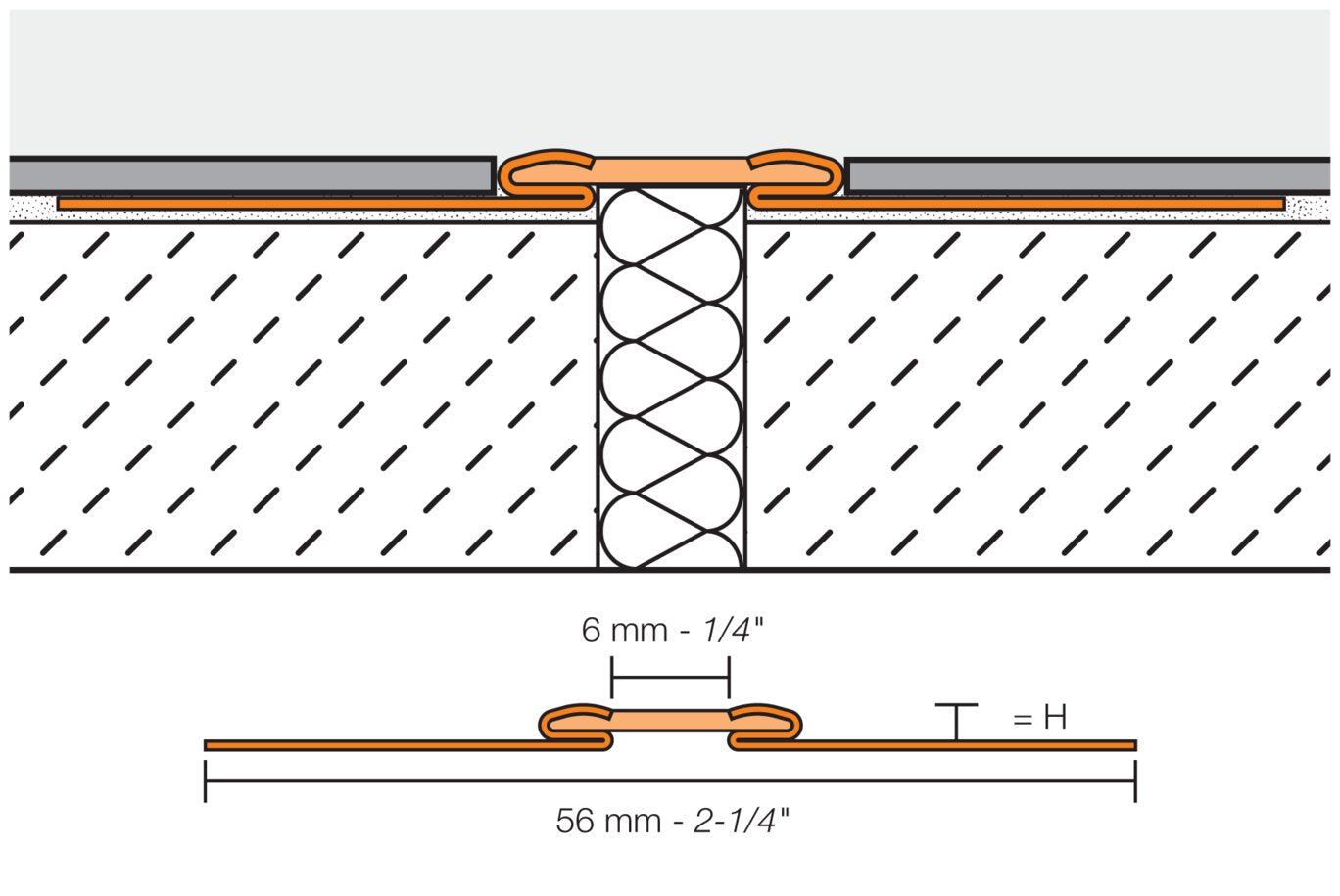 Schluter - Dilex-Eksb 1/4 Ss W/ 1/4 Joint Lt Bg ||EKSB60HB