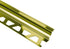 Schluter - DILEX-AHK Profilé à gorge avec un rayon de 3/8" Aluminium anodisé Brushed Brass 1/2" x 8' 2-1/2"