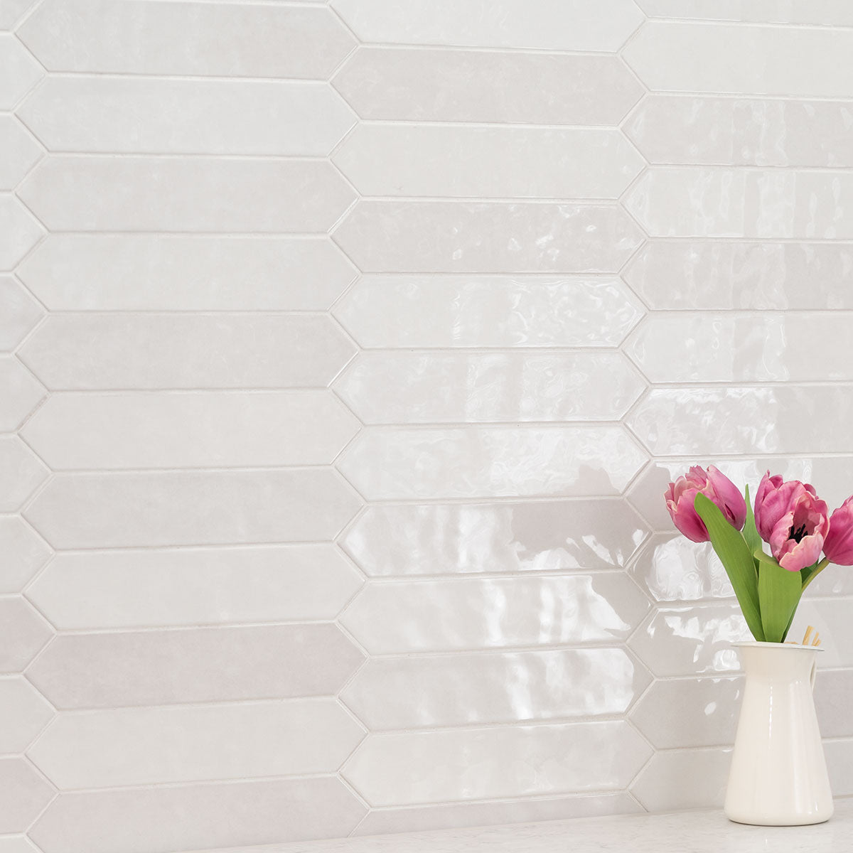 MSI Surfaces Wall Tile – Renzo Dove Cool White Glossy – 2.5" x 13"