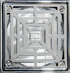 Laticrete - Hydro Ban Grille de drain en acier inoxydable poli 4" x 4"