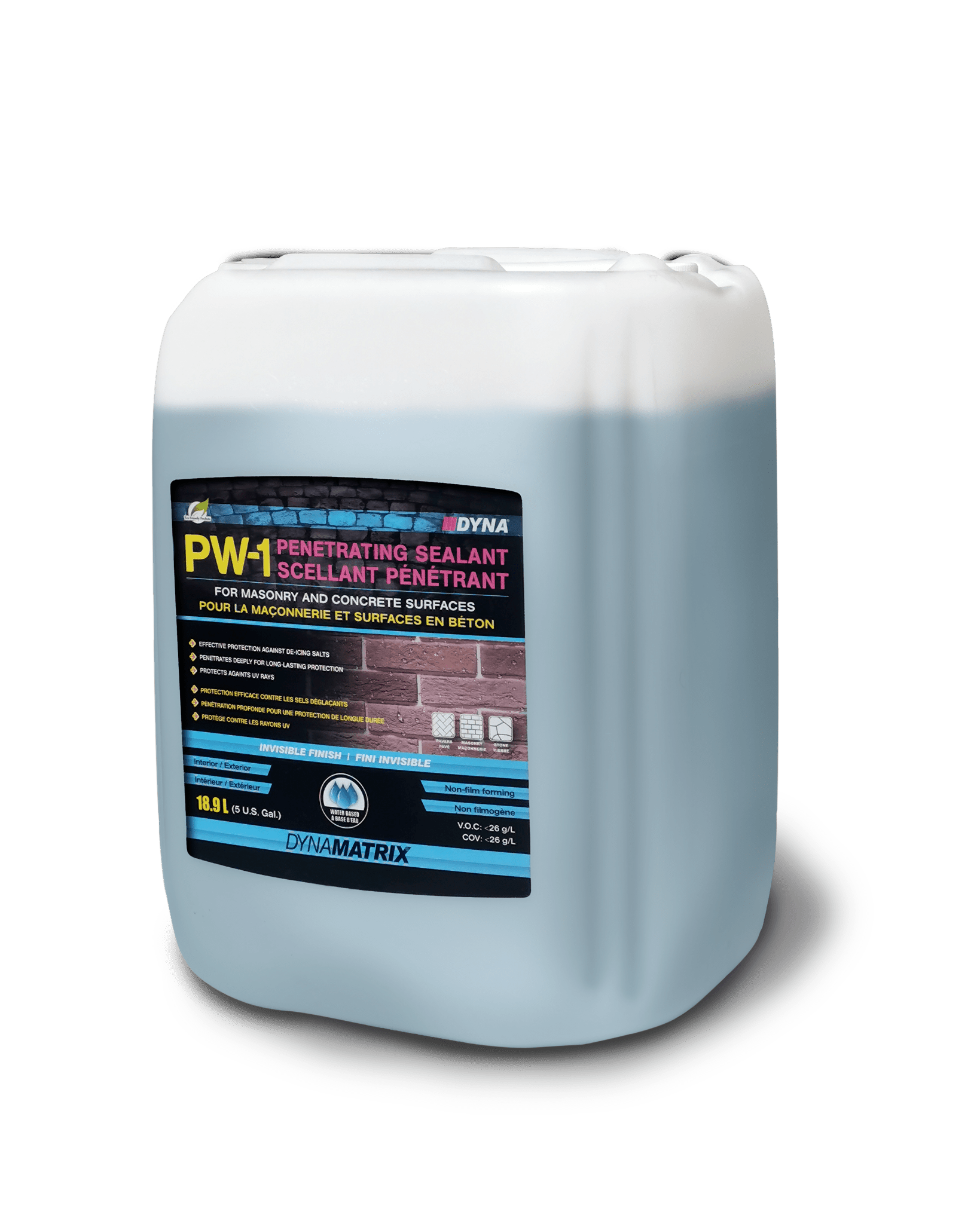 Dyna - Scellant pénétrant à base d'eau PW-1 pour le béton, la pierre et la maçonnerie 18.9 L