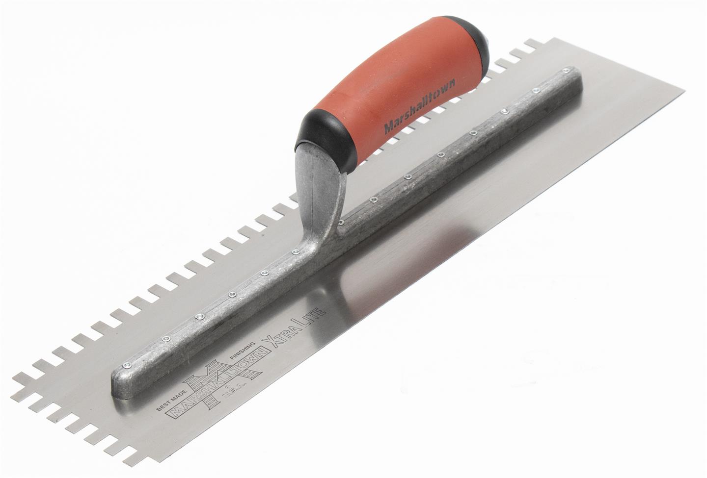 Marshalltown - Truelle 4" x 16", encoches carrées 1/4" x 3/8" x 1/4"