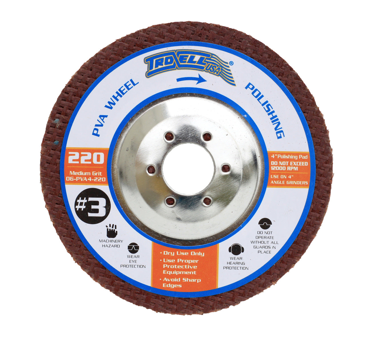 Troxell - Pad de polissage 4" - Grain 220