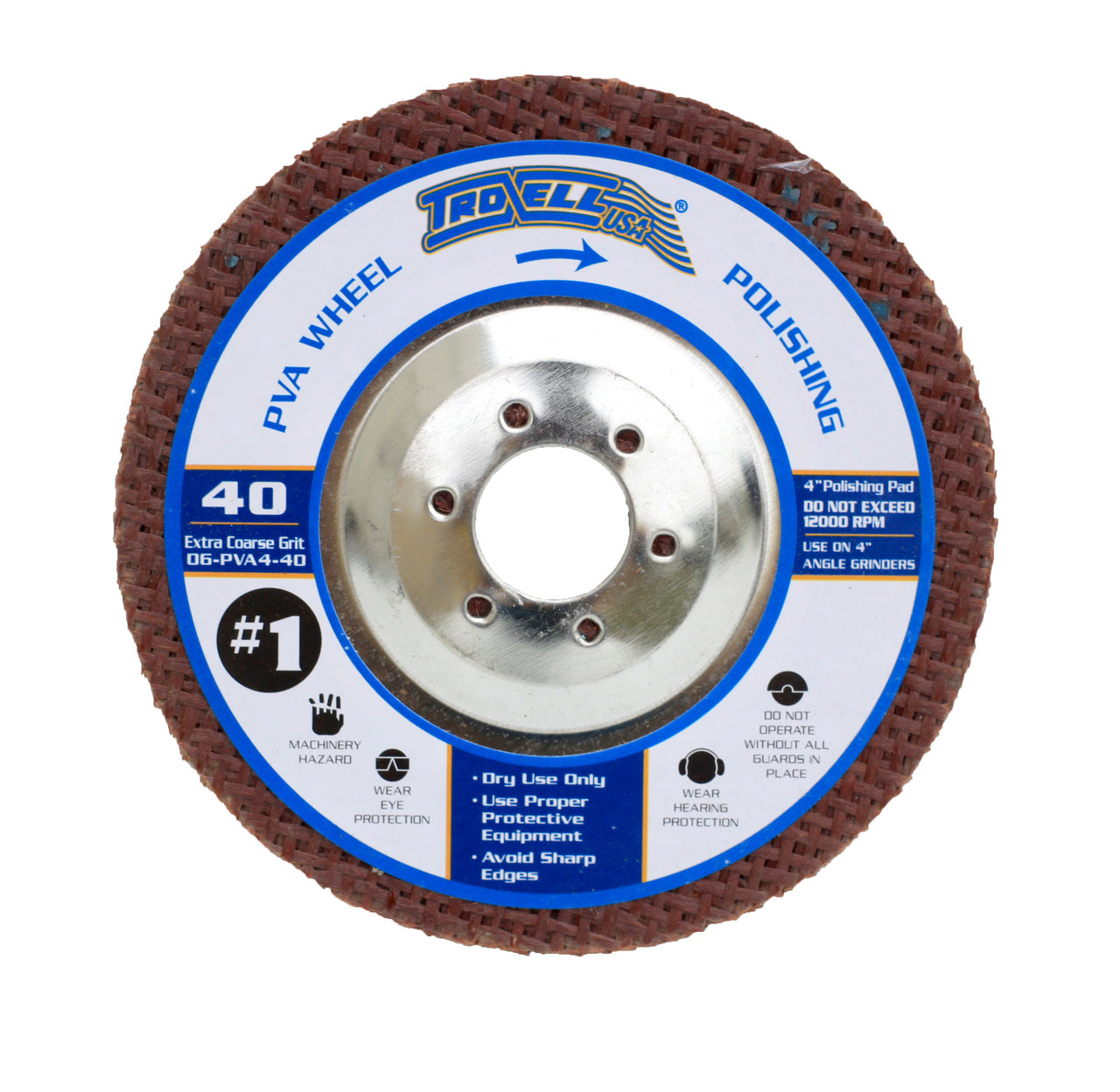 Troxell - Pad de polissage 4" - Grain 40