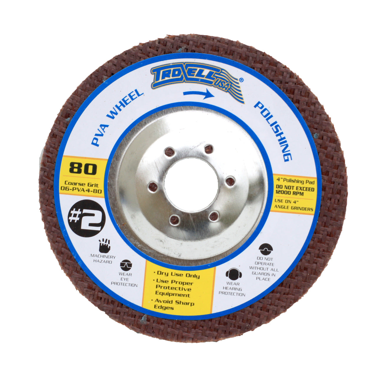 Troxell - Pad de polissage 4" - Grain 80