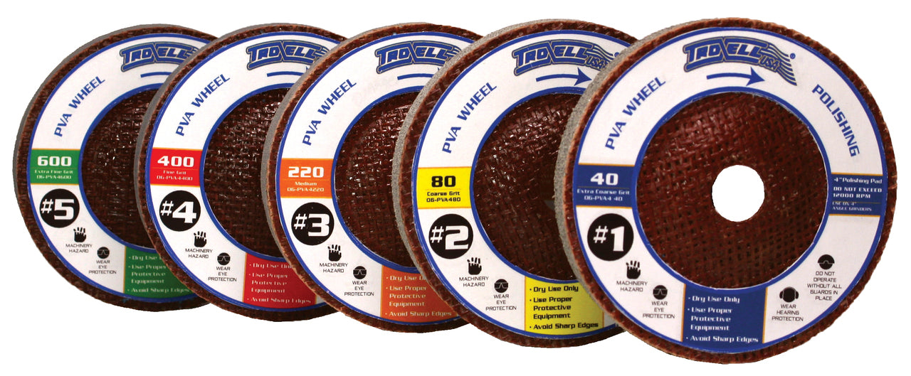 Troxell - Ensemble de Pad de polissage PVA 4"