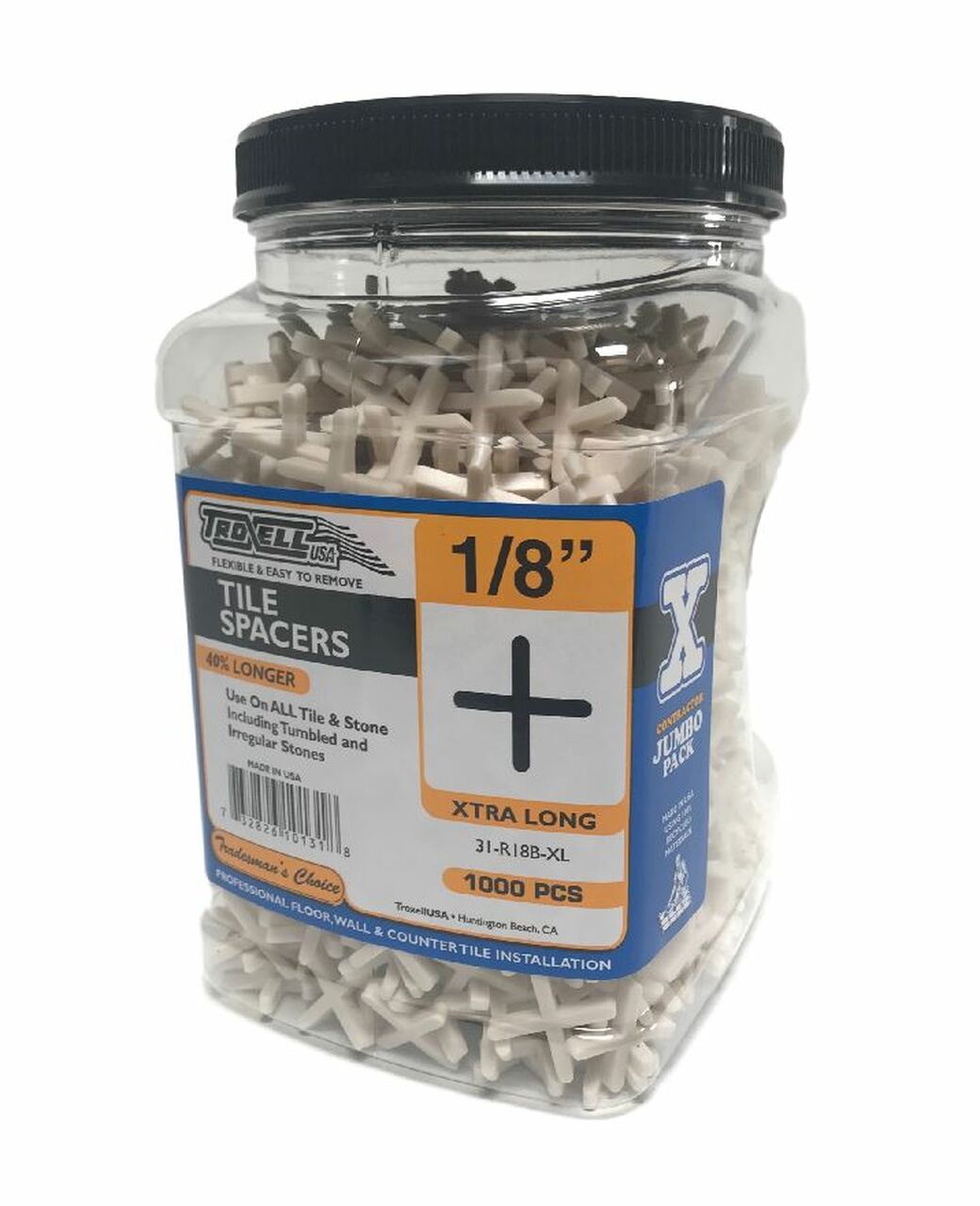 Troxell - Espaceurs à jambes longues 1/8" (paquet de 1000)