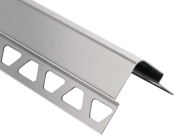 Schluter - ECK-E W=1-15/32 H=7/16 Inox V4A 8' 2-1/2 ||E37V4A110/250