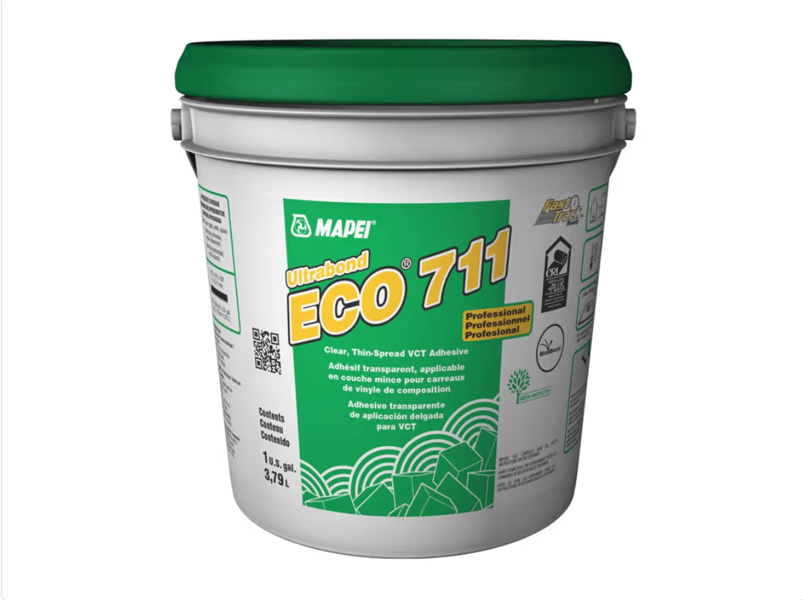 Mapei Ultrabond ECO 711 - 3.79 L - Premium Clear Adhesive for Composition Vinyl