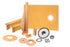 38" x 60" - Schluter KERDI-SHOWER-KIT Shower kit with off-center outlet position without grate with 2" PVC flange ||KSK9651525SPVC