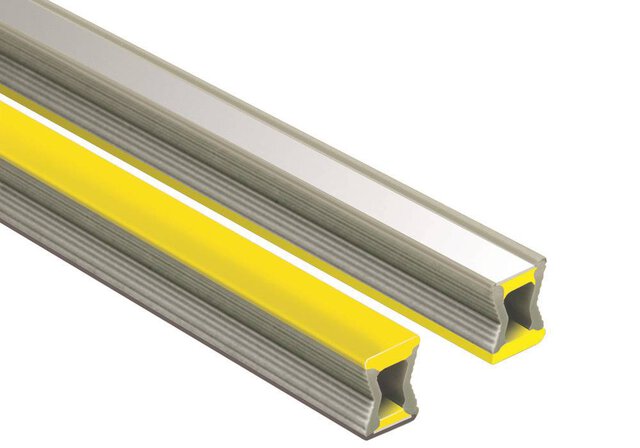 Schluter - Dilex-Ez 9/32 J Deco 11/32 PVC Chr/Yellow ||EZC/CG9