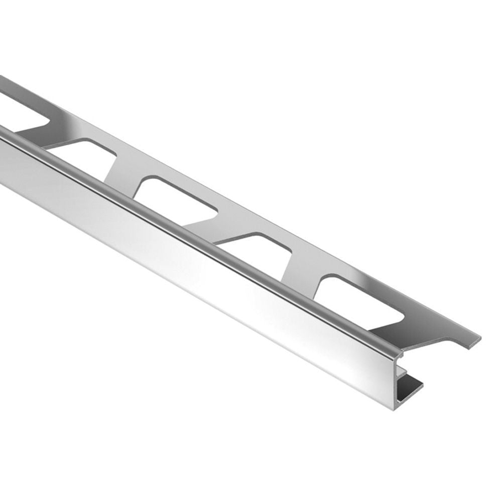 SCHIENE Profilé de bordure de mur/plancher aluminium anodisé chrome poli 1/4" (6 mm) x 8' 2-1/2"||A60ACG