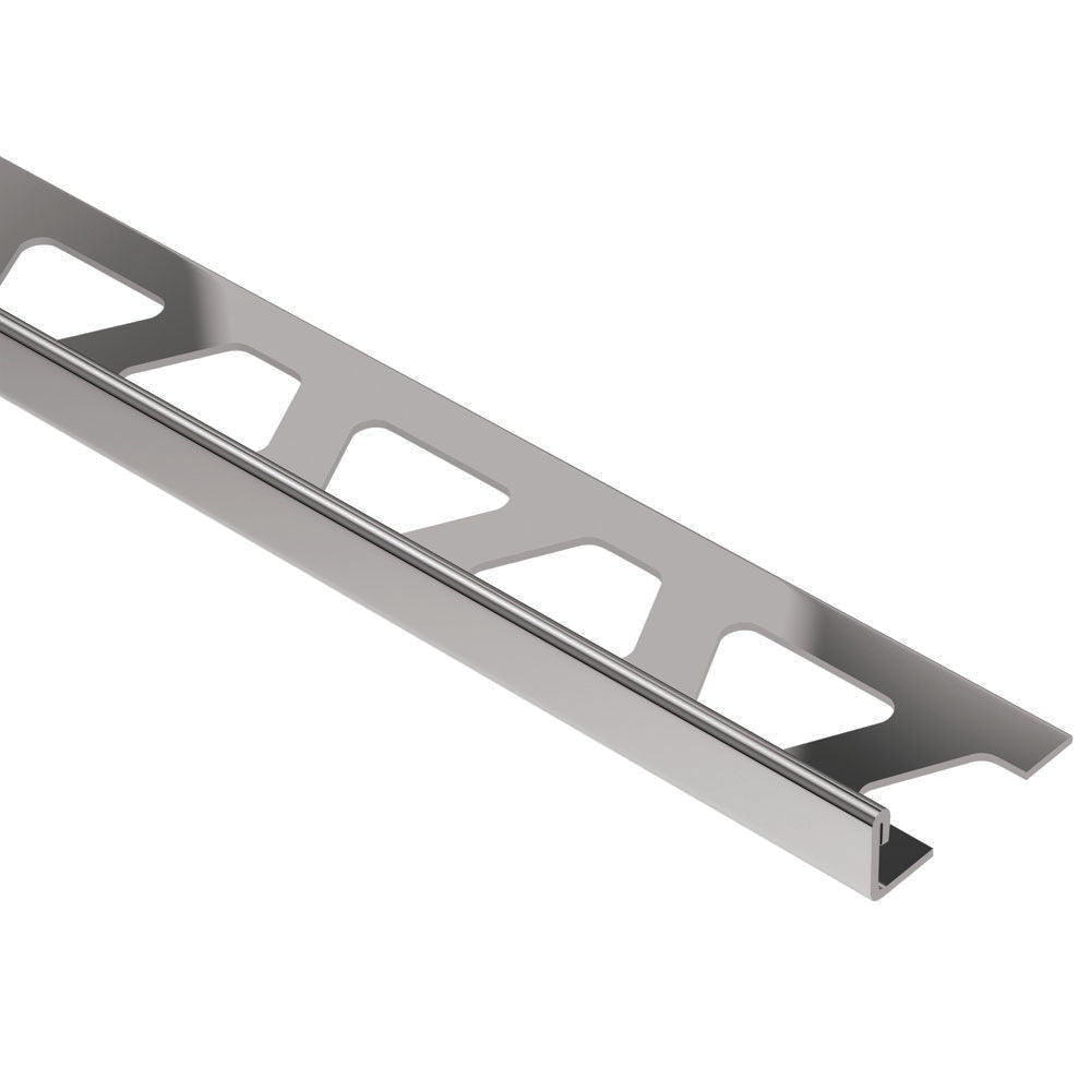 SCHIENE Profilé de bordure de mur/plancher aluminium anodisé nickel poli 1/4" (6 mm) x 8' 2-1/2"||A60ATG