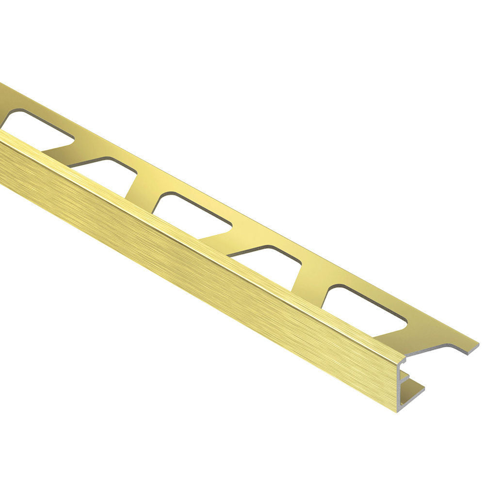 Schluter - SCHIENE Floor/Wall Tile Edging Trim Anodized Aluminum Brushed Brass 5/16" (8 mm) x 8' 2-1/2"||A80AMGB