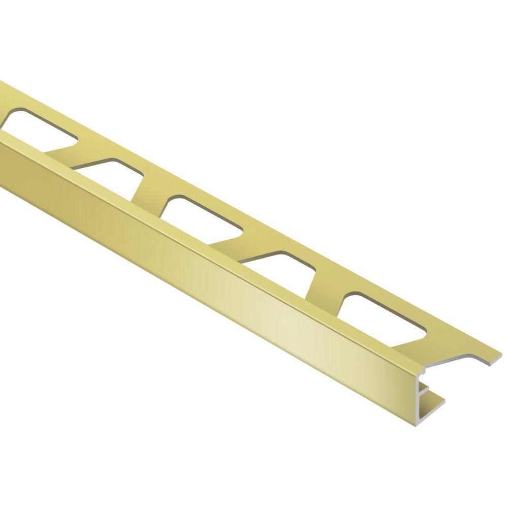 Schluter - SCHIENE Floor/Wall Tile Edging Trim Anodized Aluminum Matte Brass 5/16" (8 mm) x 8' 2-1/2"||A80AM