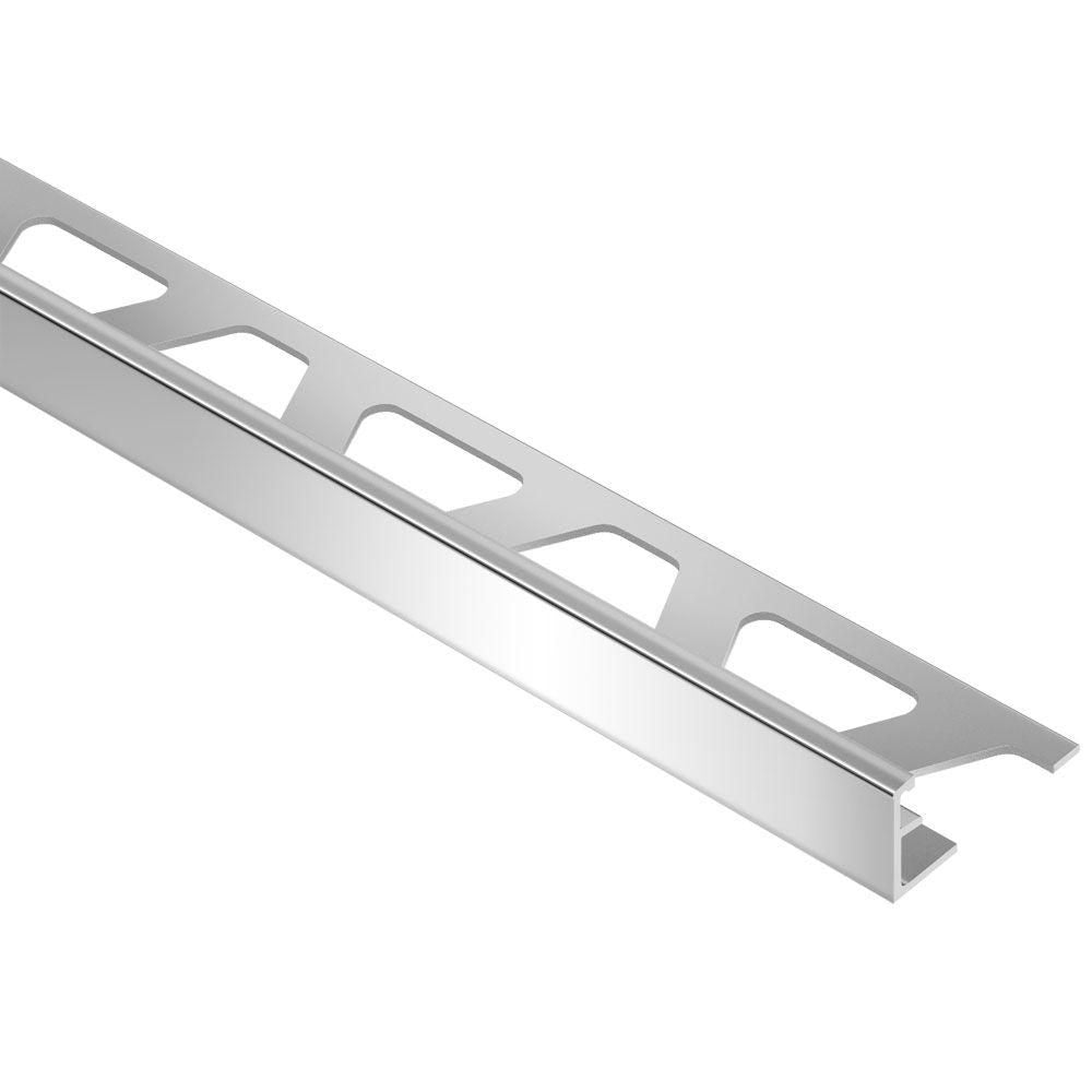 Schluter - SCHIENE Floor/Wall Tile Edging Trim Anodized Aluminum Polished Chrome 5/16" (8 mm) x 8' 2-1/2"||A80ACG