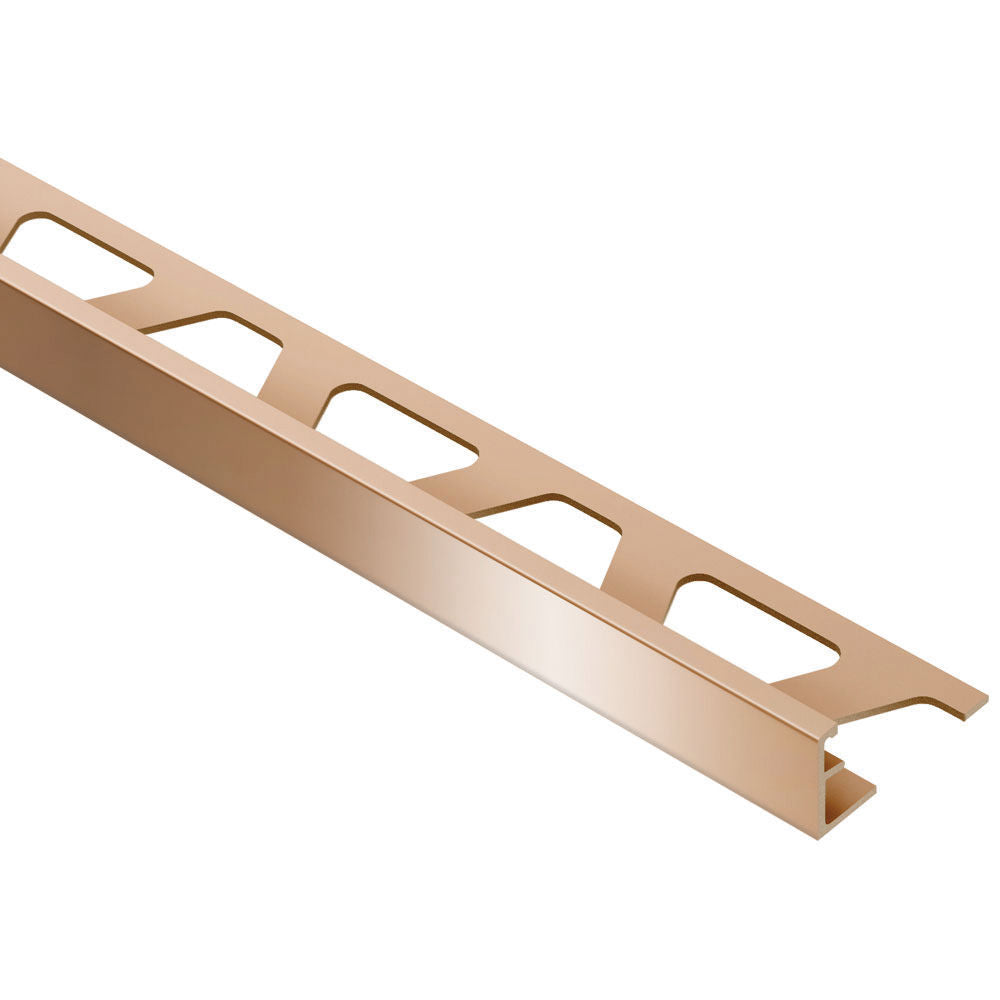 Schluter - SCHIENE Floor/Wall Tile Edging Trim Anodized Aluminum Polished Copper 5/16" (8 mm) x 8' 2-1/2"||A80AKG