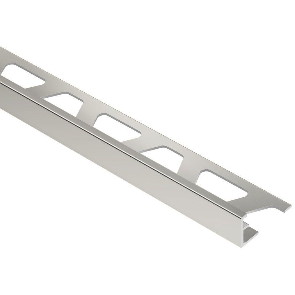 Schluter - SCHIENE Profilé de bordure de mur/plancher aluminium anodisé nickel poli 5/16" (8 mm) x 8' 2-1/2"||A80ATG