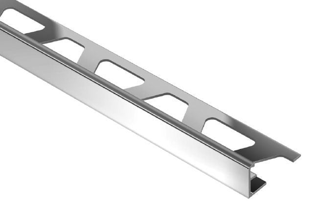 Schluter - SCHIENE Floor/Wall Tile Edging Trim Anodized Aluminum Polished Chrome 5/16" (8 mm) x 10'||A80ACG300