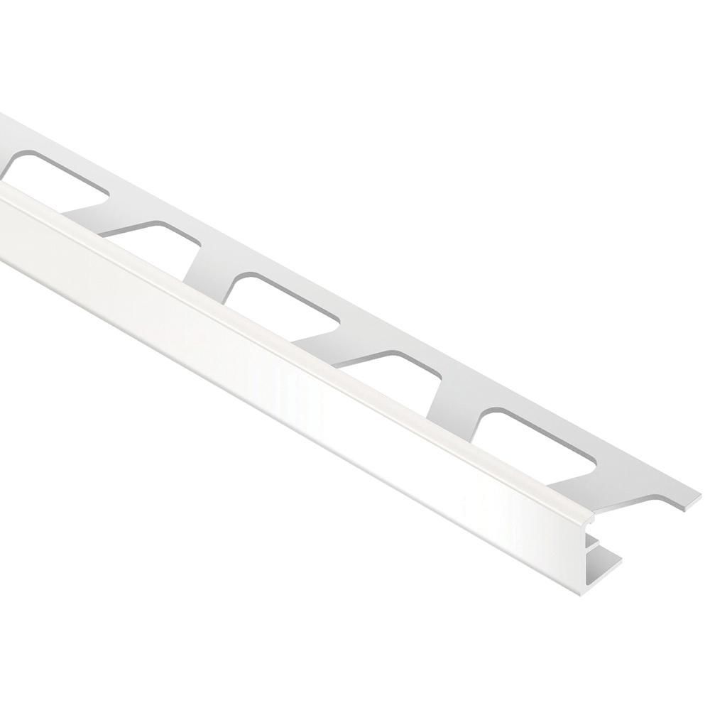 SCHIENE White aluminum wall edge profile 7/16" (11 mm) x 8' 2-1/2" ||A110W