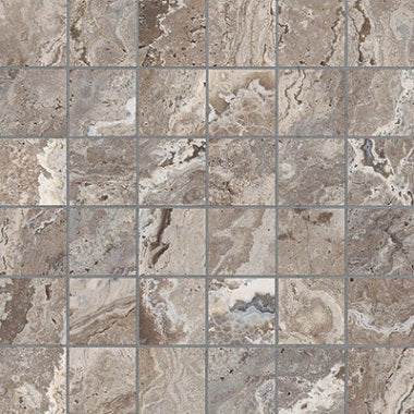 Anatolia - Mosaïque de porcelaine Antico Walnut mate 2" x 2"