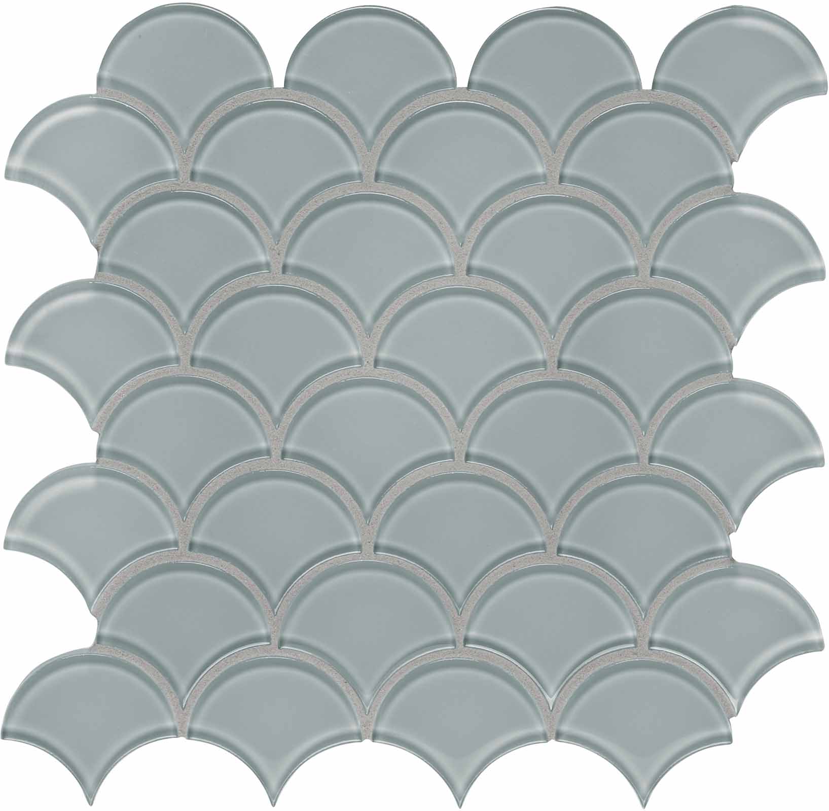 Anatolia - Mosaïque de verre Element Shadow Scallop 12" x 12"