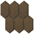 Anatolia - Mosaïque de miroirs Obsidian Antique Bronze biseauté cristal hexagone 12" x 12"