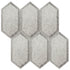 Anatolia - Mosaïque de miroirs Obsidian Antique Silver biseauté cristal hexagone 12" x 12"